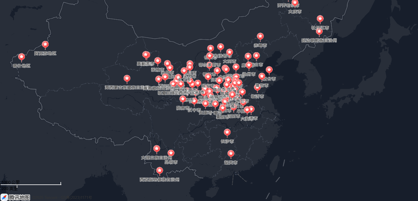 覆盖全国共计106城